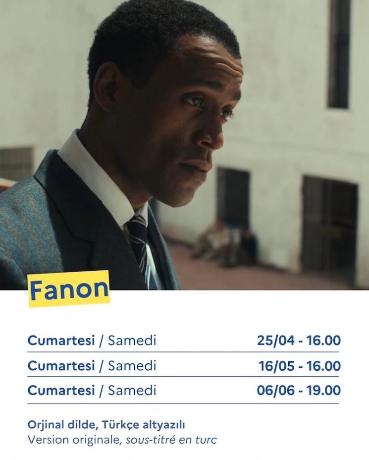Fanon film programmation cinéma Institut français Istanbul horaires séances avril juin 2026