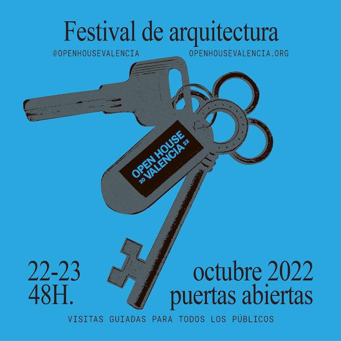 une affiche bleue avec des clés