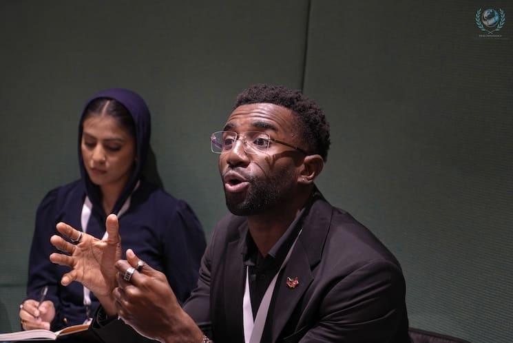 Participant intervenant lors d’un atelier de la Film Diplomacy Conference à Istanbul.