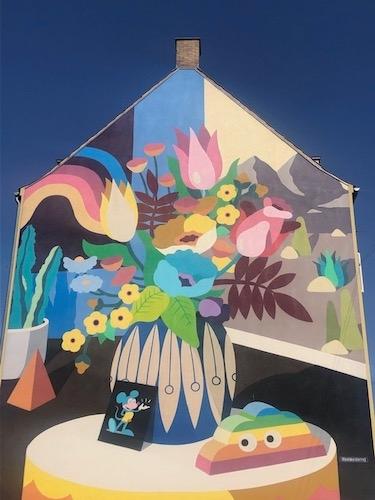 Mural fleurs Nordvest Copenhague