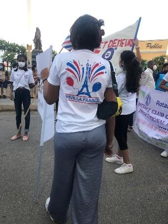 un tee shirt vive la france a pondichery