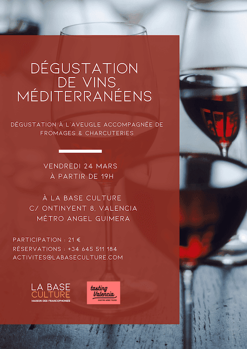 affiche pour la dégustation de vins