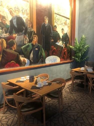 Fresque dans le Grand Café d'Oslo