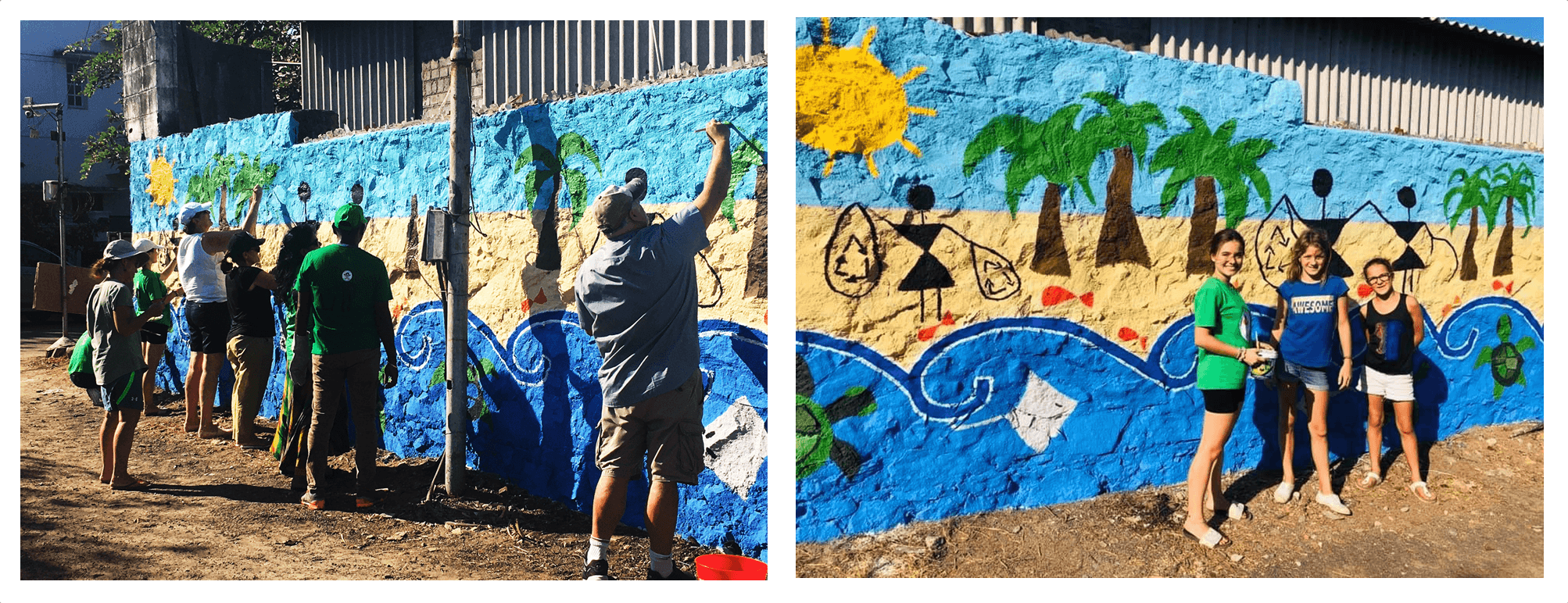 fresque murale paint chennai namma beach clean