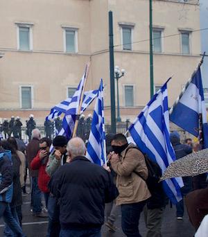 Rassemblement contre l'accord de Prespes