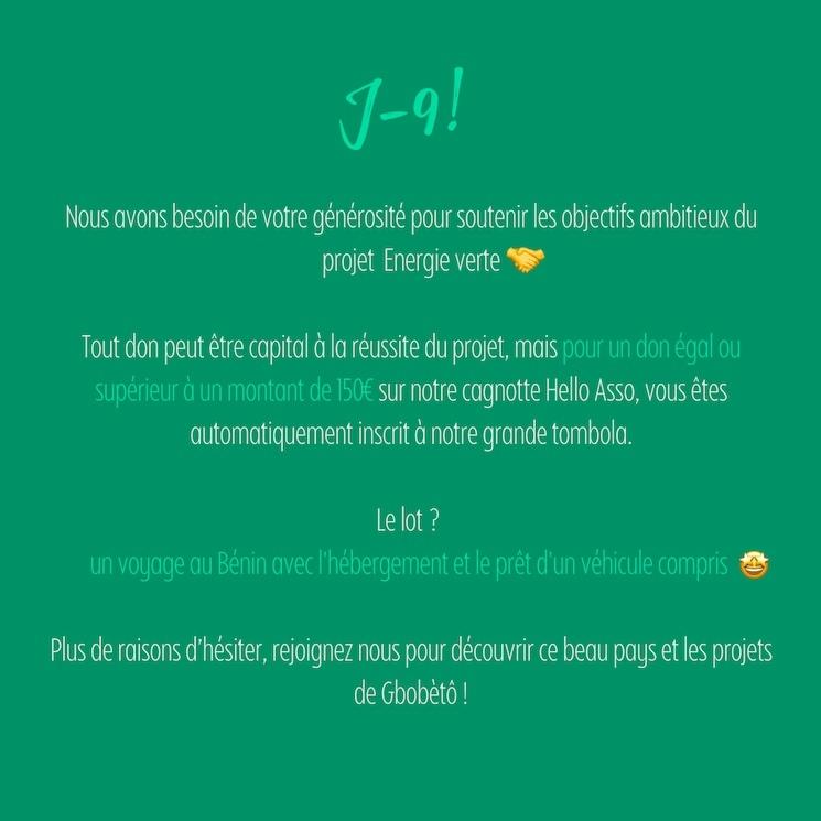 Affiche de l'association Gbobèto pour réunir 15.000 €