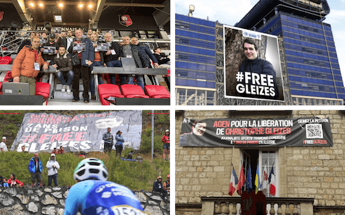 soutien à Christophe Gleizes dans le monde et en France