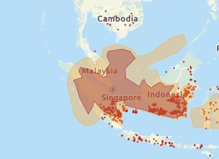 le HAze à Singapour - 6:04 PM 14 October