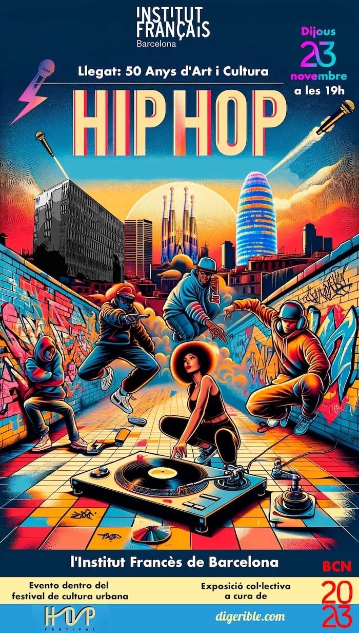 affiche de l'expo hip hop Barcelone