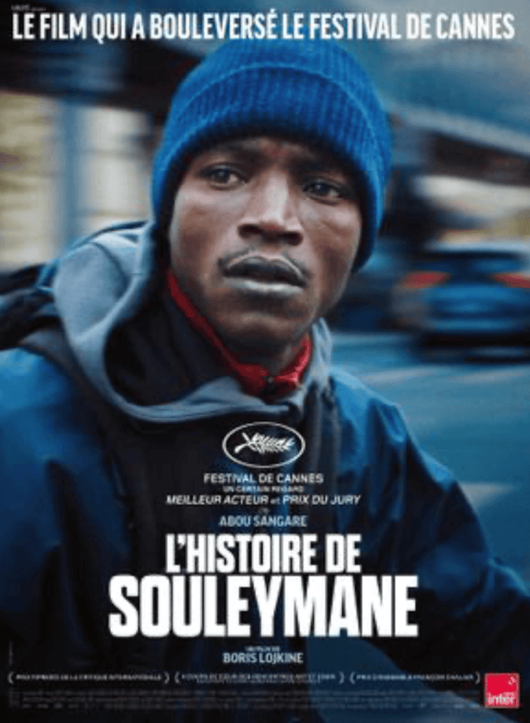 Affiche du film L’Histoire de Souleymane de Boris Lojkine, avec Abou Sangaré, présenté au Festival de Cannes.