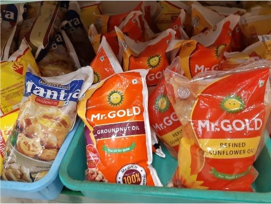 Huiles alimentaires vendues en sac