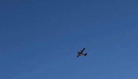 Hudravion en vol au dessus de Copenhague