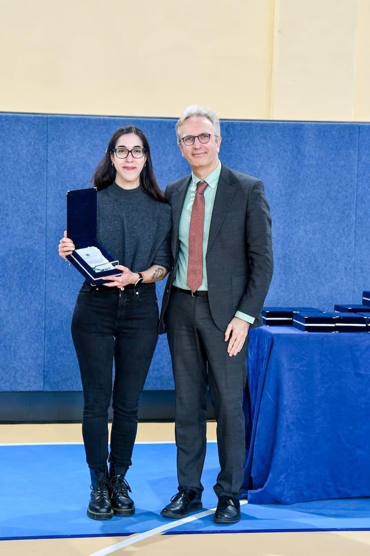 Simge Şenay, professeure de biologie, et Paul Georges, directeur du lycée Saint-Joseph d’Istanbul