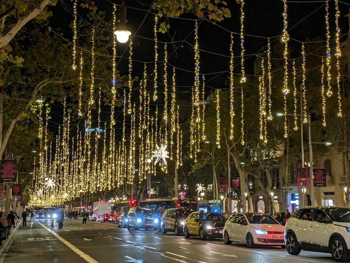 illumination de noel à Barcelone