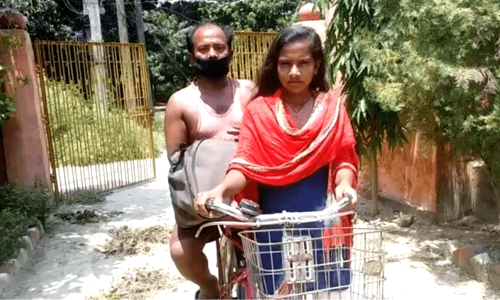 vélo indienne père confinement lockdown