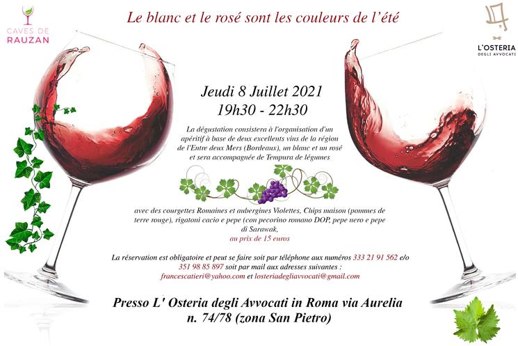 invitation degustation vin rome