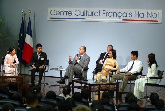 Jacques Chirac lors du fameux dialogue avec les jeunes
