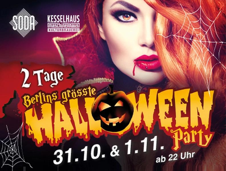 Affiche de la soirée Halloween de la Kulturbrauerei