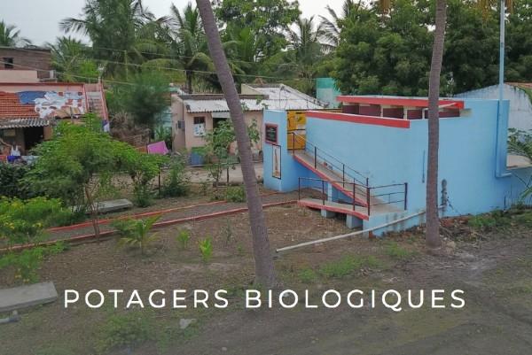 un potager biologique installé par Kynarou en Inde