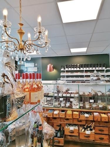 L'intérieur de la chocolaterie