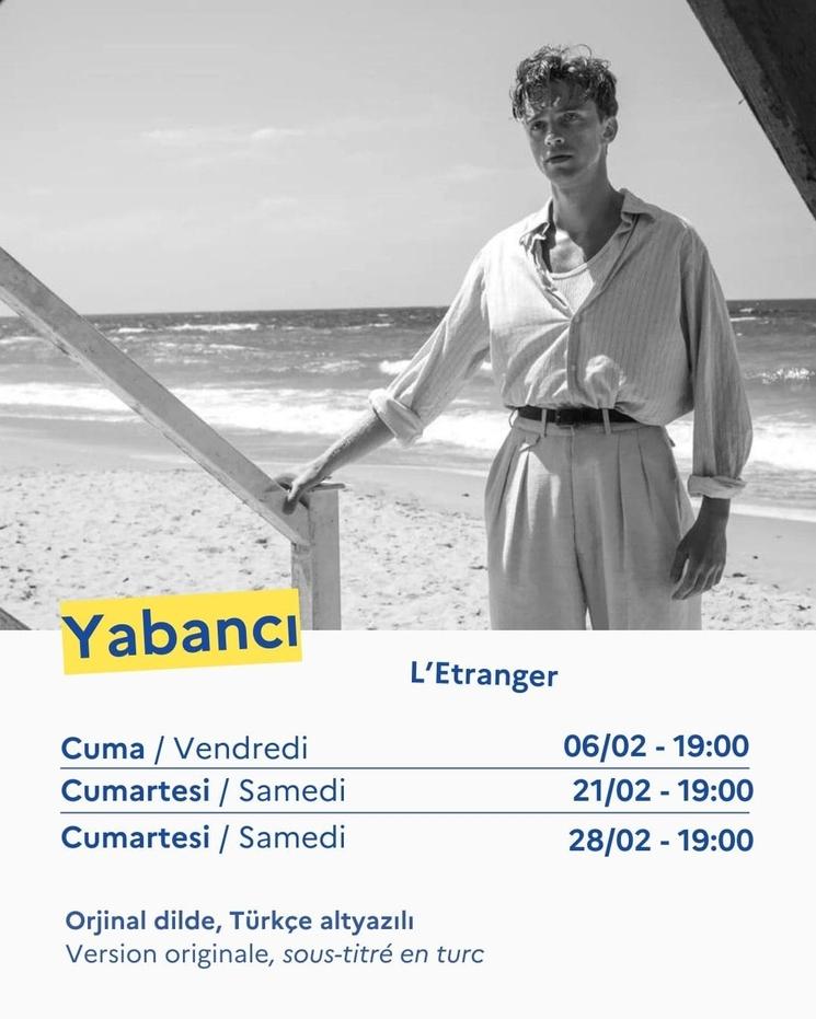 L’Étranger, film de François Ozon projeté à l’Institut français d’Istanbul
