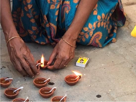 lampe à huile de Diwali