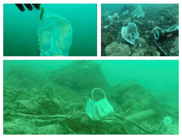 masques mer océan pollution