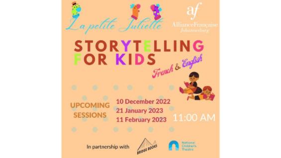 lecture d'histoires enfants alliance française Johannesburg