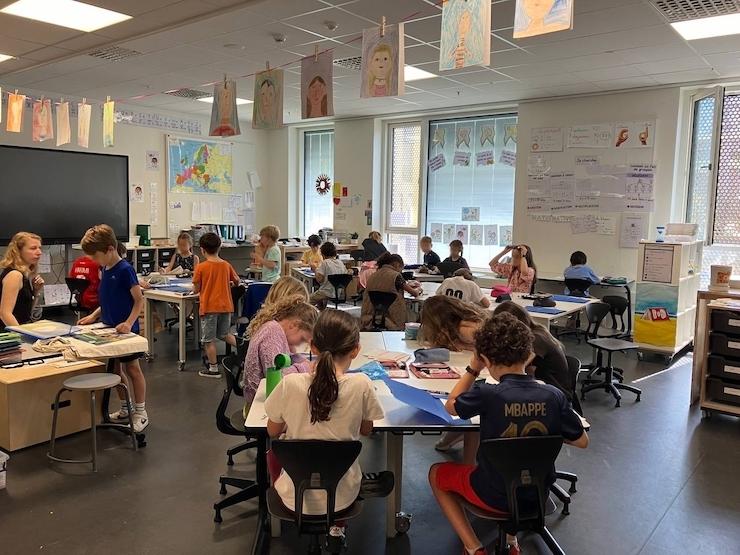 les élèves de l'école européenne de Copenhague au Danemark