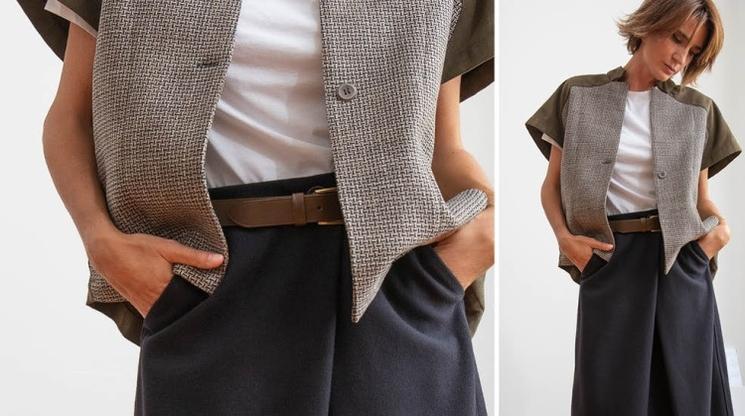 gilet veste sans manche portés sur une mannequin