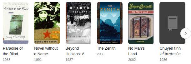 Liste des livres de Duong Thu Huong