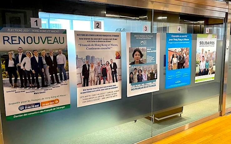 listes au consulat de Hong Kong pour l'élection des conseillers des Français de l'Etranger