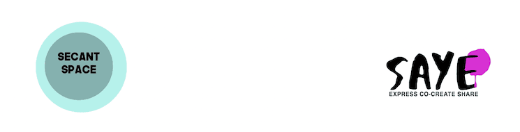 Logos de Secant Space et SAYE Kolektif, partenaires de la résidence artistique à Istanbul en juin 2025