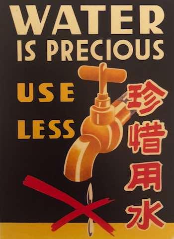 Affiche restrictions eau sécheresse pénurie