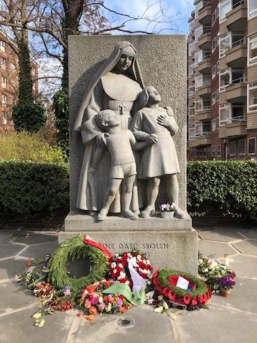 mémorial souvenir école française bombardée Frederiksberg Copenhague