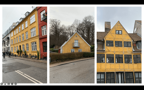maison jaunes à Humlebaeck