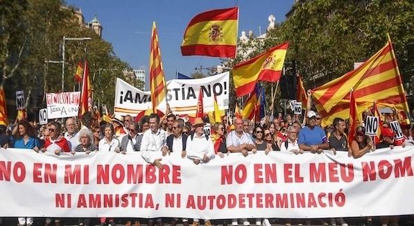manifestation a Barcelone le 8 octobre contre l'amnistie