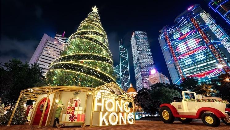 Marche de noel Hong Kong jouet géant sapin de noel lumière