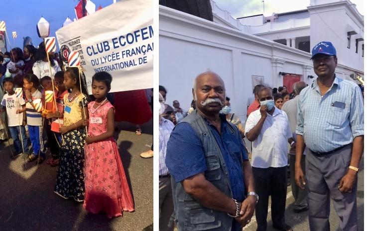 La marche aux flambeaux du 13 juillet 2022 à Pondichéry