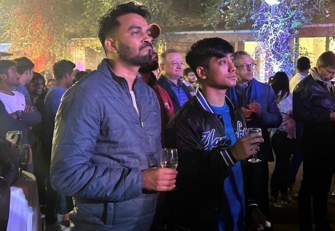 Des supporters de la France à Delhi pour la finale de foot