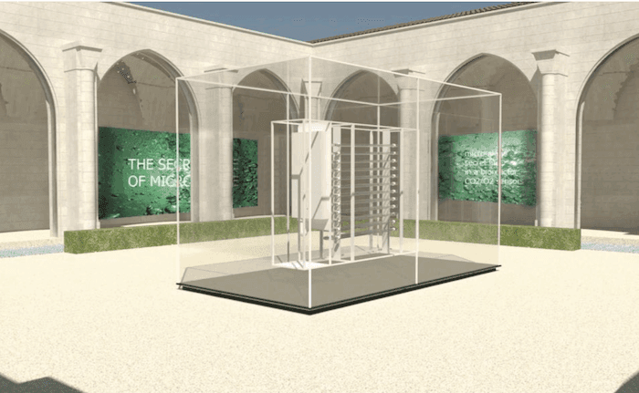 une modélisation du bioréacteur de micro-algues dans le cloître gothique du cccc