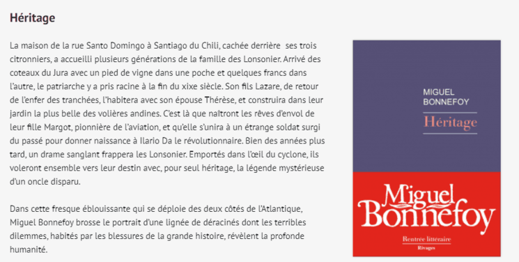 premiere de couverture du livre de miguel bonnefoy