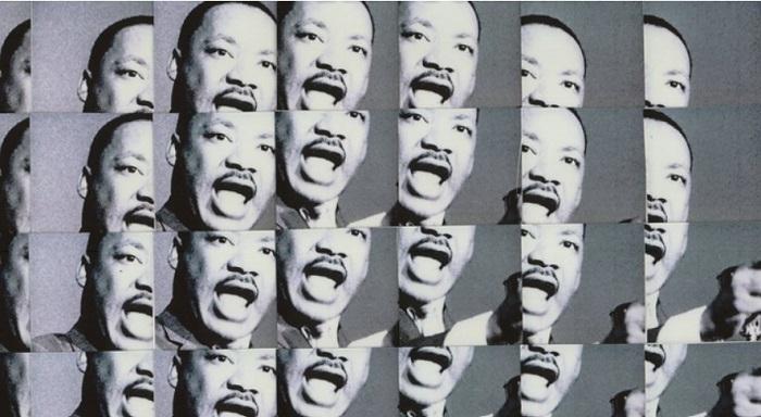 mosaïque de photos en noir et blanc