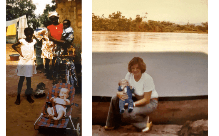 nancy bonamy à kinshasa bébé et avec sa mère