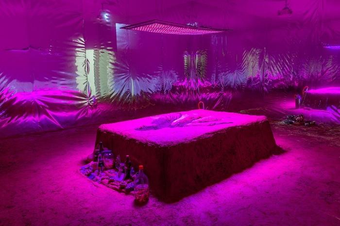 chambre rose contemporaine de lin candice