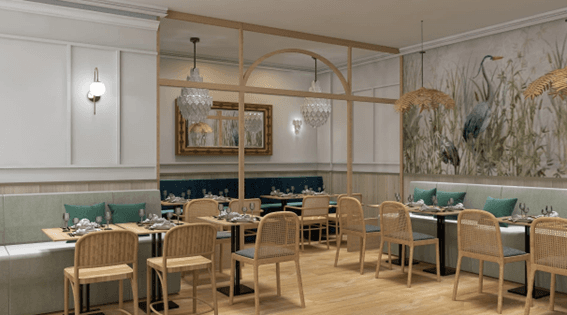 intérieur de la brasserie panam restaurant madrid