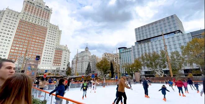 patinoire plaza de españa madrid