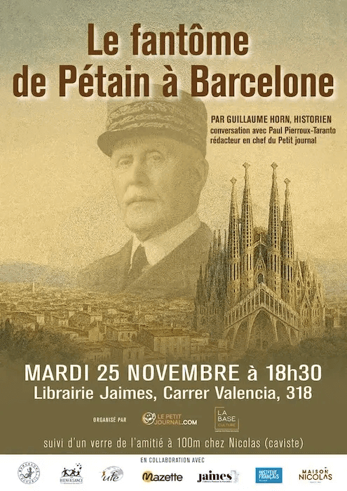 Affiche de la rencontre “Le fantôme de Pétain à Barcelone”