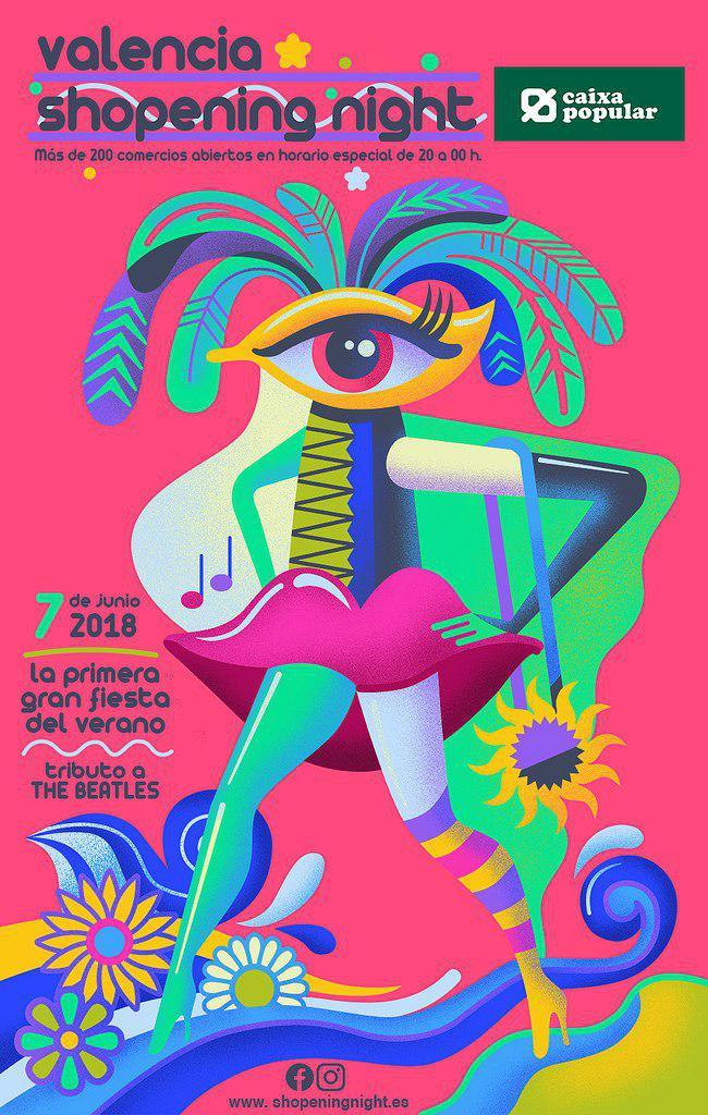 l'affiche de la Valencia Shopening Night