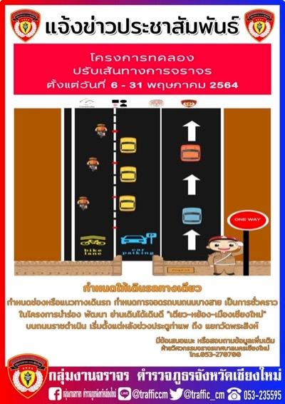 aménagement de la rue ratchadamoen à Chiang Mai